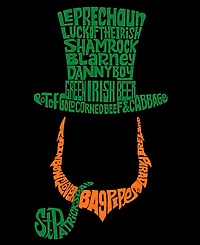 La Pop Art Men's Leprechaun Word Long Sleeve T-shirt