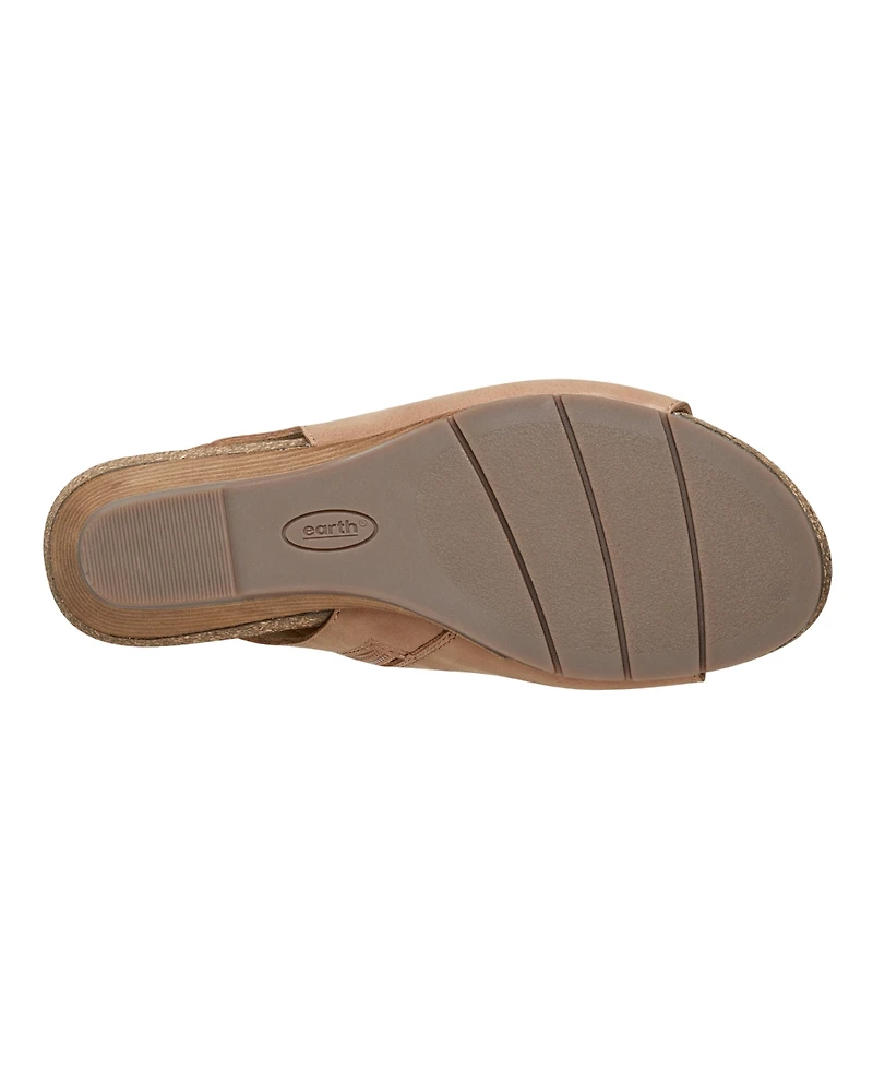 Earth Women's Hana Round Toe Laser Cut Dress Sandals