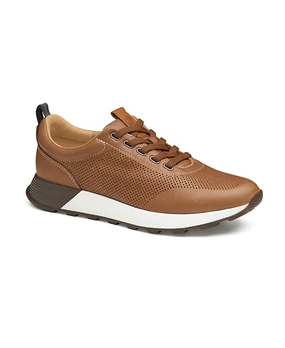 Johnston & Murphy Men's Leather Kinnon Perforated Jogger