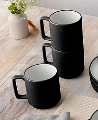 Noritake Colortex Stone Stax Mugs, Set of 4