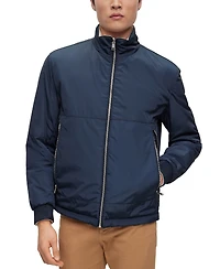 Boss by Hugo Men's Water-Repellent Logo Badge Reversible Jacket