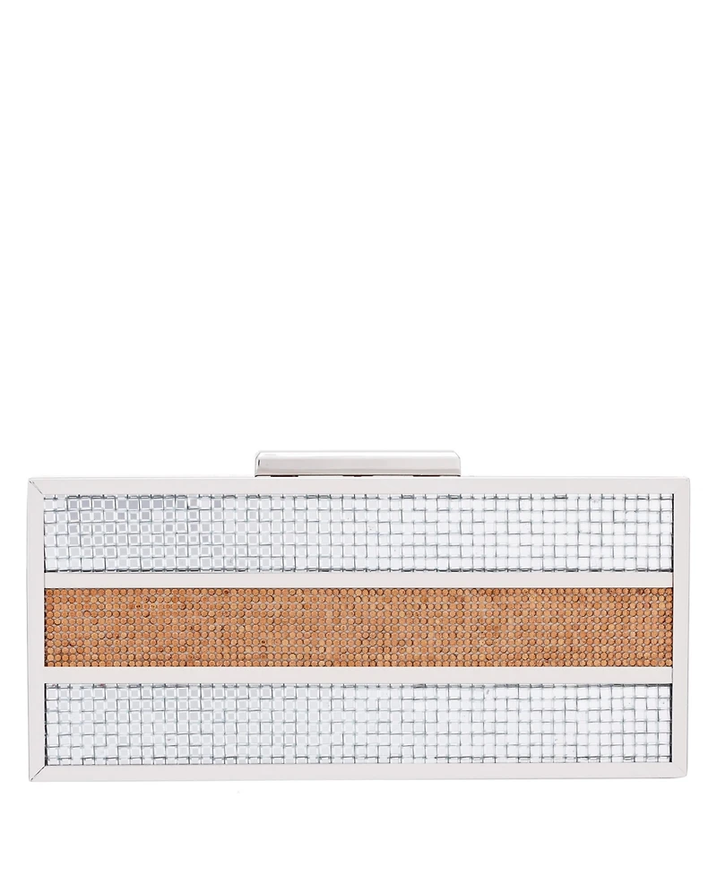 Nina Color Block Crystal Minaudiere Mini Clutch