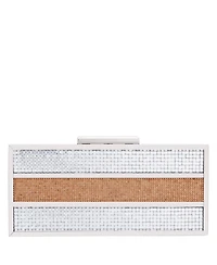 Nina Color Block Crystal Minaudiere Mini Clutch
