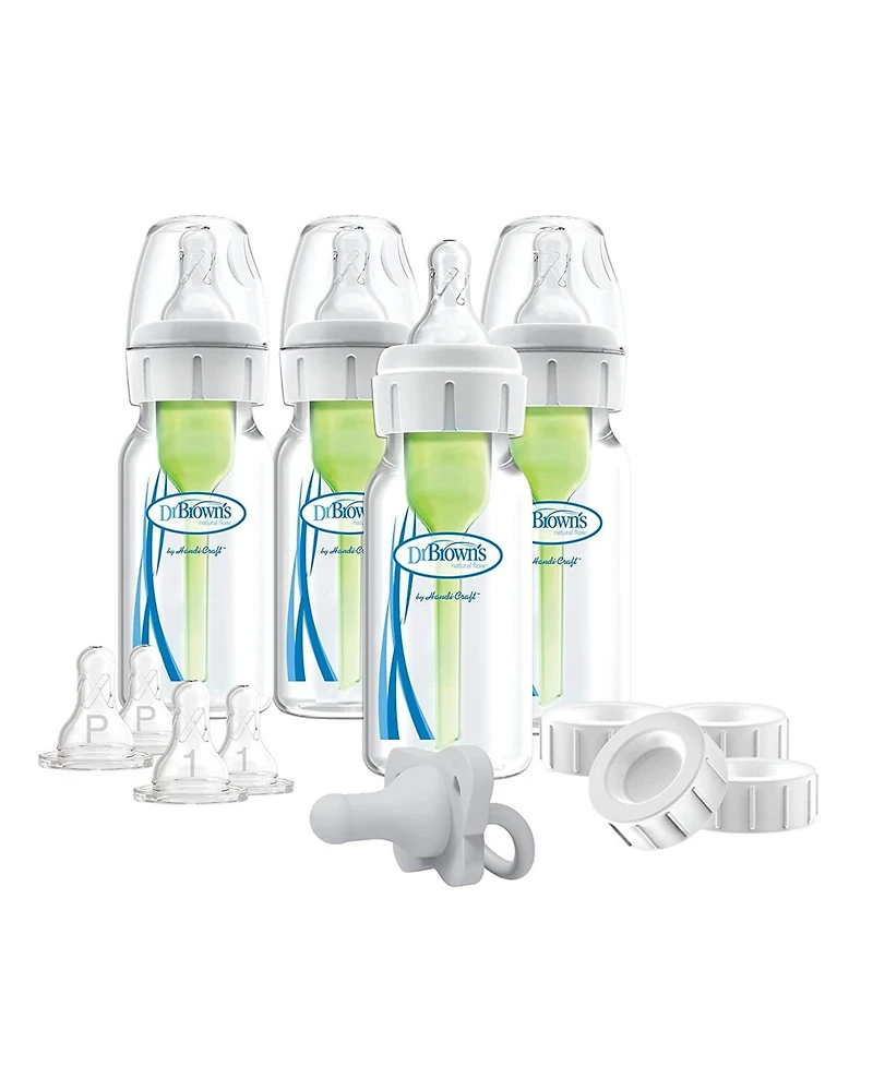 Dr. Browns Baby 14 Piece Options+ Preemie & Newborn Anti-Colic Baby Bottle Set