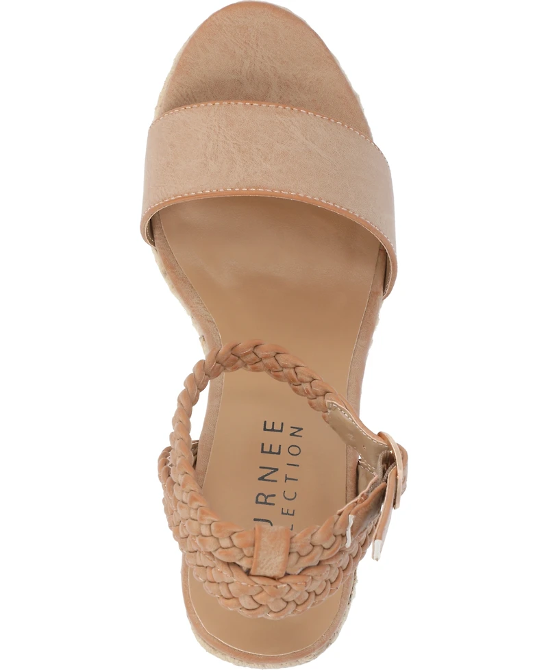 Journee Collection Women's Andiah Platform Wedge Sandals