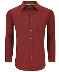Tom Baine Men's Slim Fit Performance Long Sleeve Solid Button Down Dress Shirt