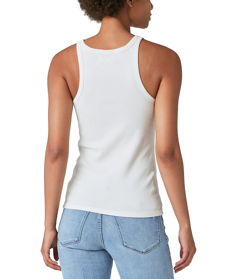 Lucky Brand Women's Ribbed Scoop-Neck Tank Top