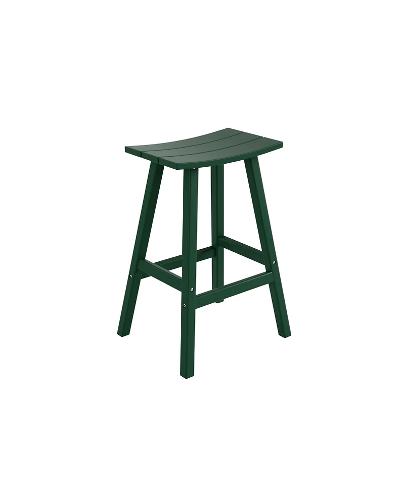 WestinTrends Outdoor Patio Adirondack Bar Height Stool Saddle Seat Chair