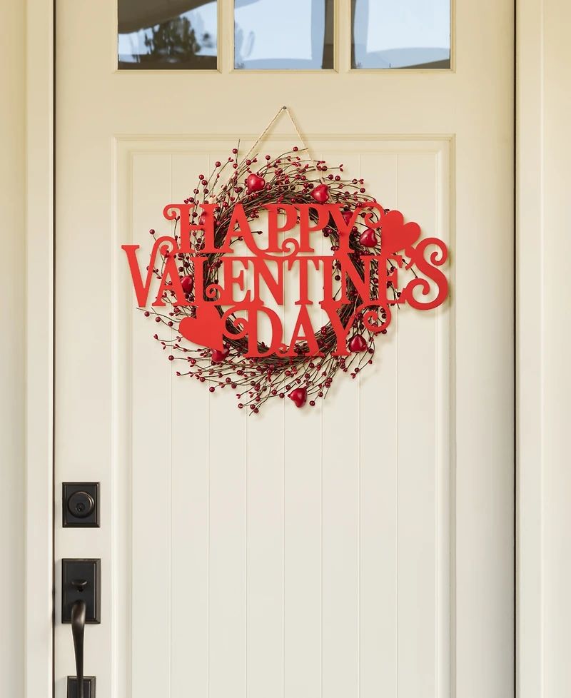 Glitzhome 24" L Metal "Happy Valentine'S Day" Wall Decor