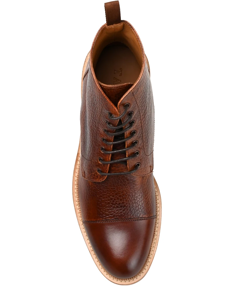 Taft Men's Rome Full-grain Leather Cap Toe Dress Boots