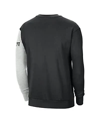 Men's Nike Black, Heather Gray Golden State Warriors Courtside Versus Force & Flight Pullover Sweatshirt