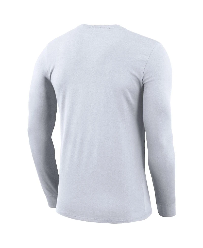 Men's Jordan White Ucla Bruins Basketball Icon Legend Performance Long Sleeve T-shirt