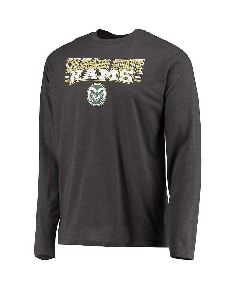 Men's Concepts Sport Green, Heathered Charcoal Colorado State Rams Meter Long Sleeve T-shirt and Pants Sleep Set