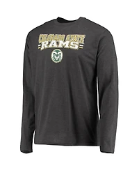 Men's Concepts Sport Green, Heathered Charcoal Colorado State Rams Meter Long Sleeve T-shirt and Pants Sleep Set