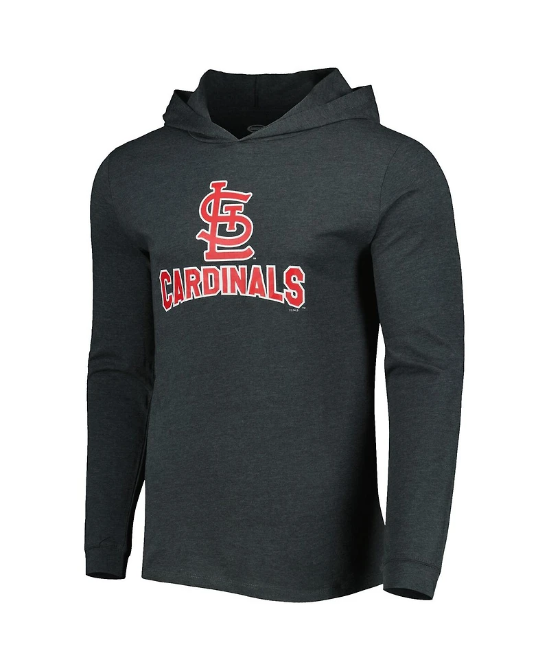 Men's Concepts Sport Heather Red, Charcoal St. Louis Cardinals Meter Pullover Hoodie and Joggers Set