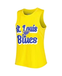 Women's Concepts Sport Gold, Navy St. Louis Blues Meter Muscle Tank Top and Pants Sleep Set