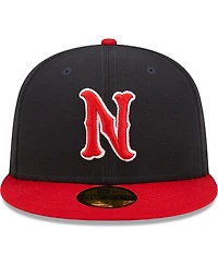 Men's New Era Navy Nashville Sounds Authentic Collection Road 59FIFTY Fitted Hat