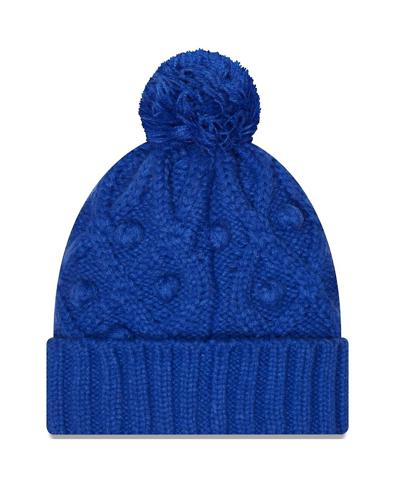 Women's New Era Royal New England Patriots Toasty Cuffed Knit Hat with Pom