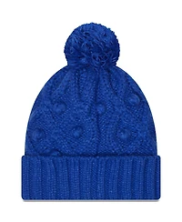 Women's New Era Royal New England Patriots Toasty Cuffed Knit Hat with Pom