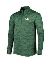 Men's Antigua Green Bay Packers Brigade Quarter-Zip Sweatshirt