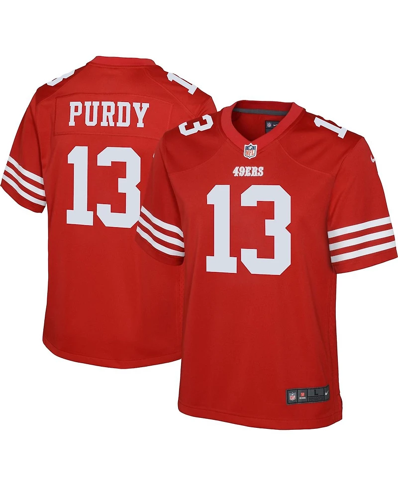 Nike Youth Boys Brock Purdy Scarlet San Francisco 49ers Game Jersey