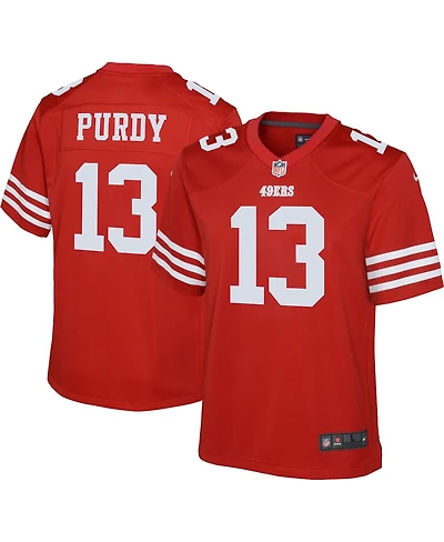 Nike Youth Boys Brock Purdy Scarlet San Francisco 49ers Game Jersey