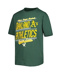 Youth Boys Stitches Green, White Oakland Athletics Combo T-shirt Set