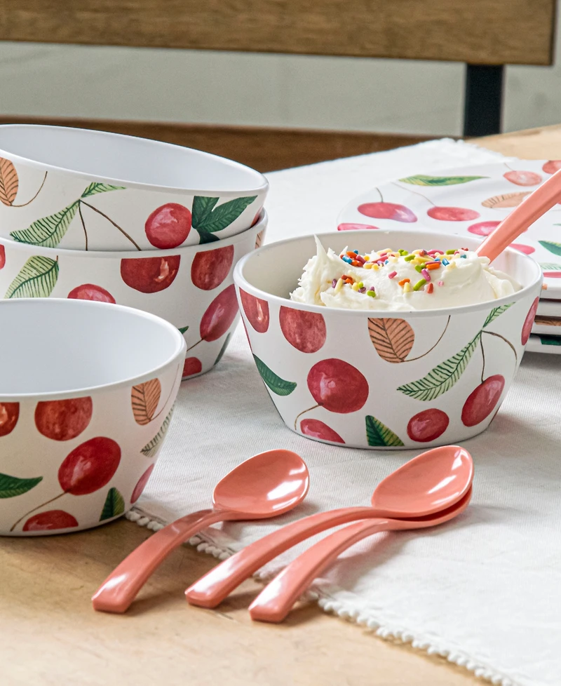 Abode Homewares Berries Cherries Salad Plate Set of 6