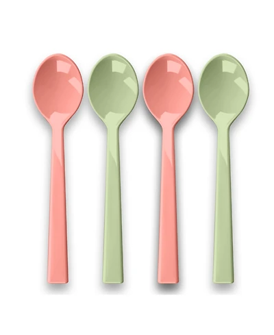 Abode Homewares Melamine Berries Cherries Dessert Spoon, Set of 4