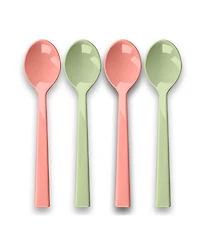 Abode Homewares Melamine Berries Cherries Dessert Spoon, Set of 4