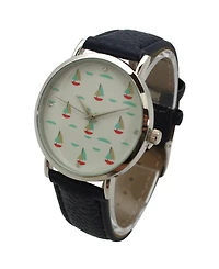 Olivia Pratt Soft Band Sailing Boats Dial Women Watch