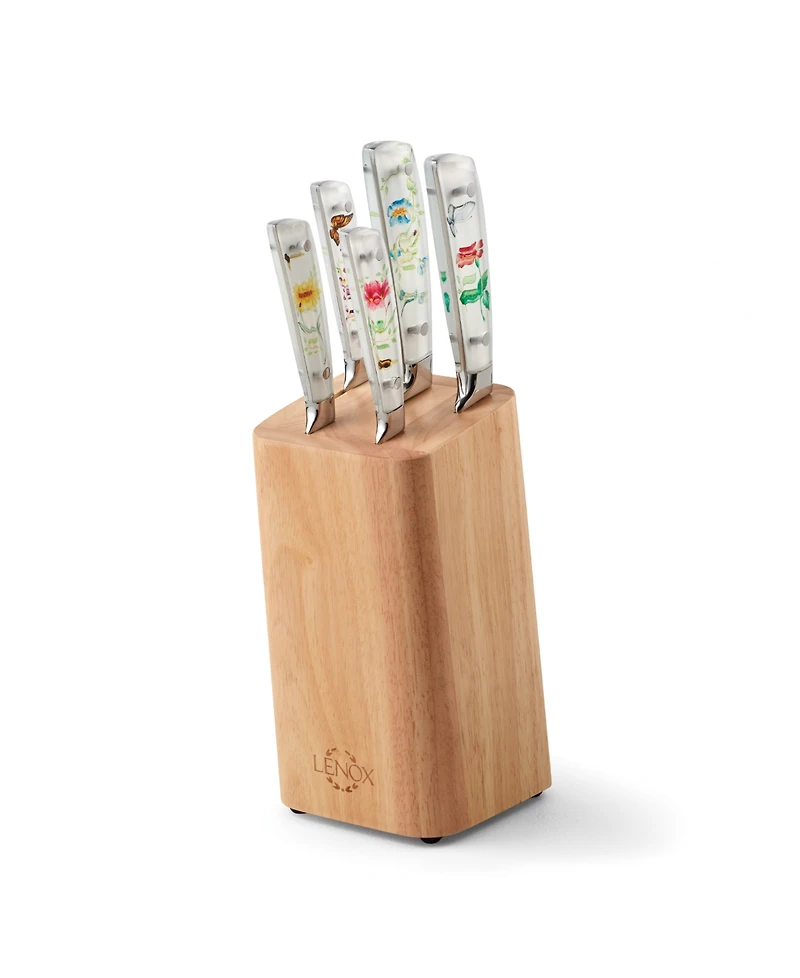Lenox Butterfly Meadow 6-Piece Knife Set with Block