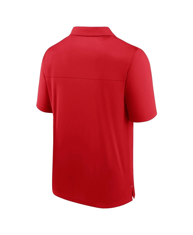 Men's Fanatics Red Wisconsin Badgers Team Polo Shirt