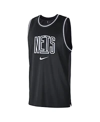 Men's Nike Black, Anthracite Brooklyn Nets Courtside Versus Force Split Dna Performance Mesh Tank Top