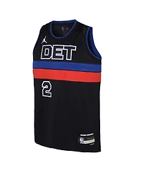 Big Boys Jordan Cade Cunningham Black Detroit Pistons 2022/23 Swingman Jersey - Statement Edition