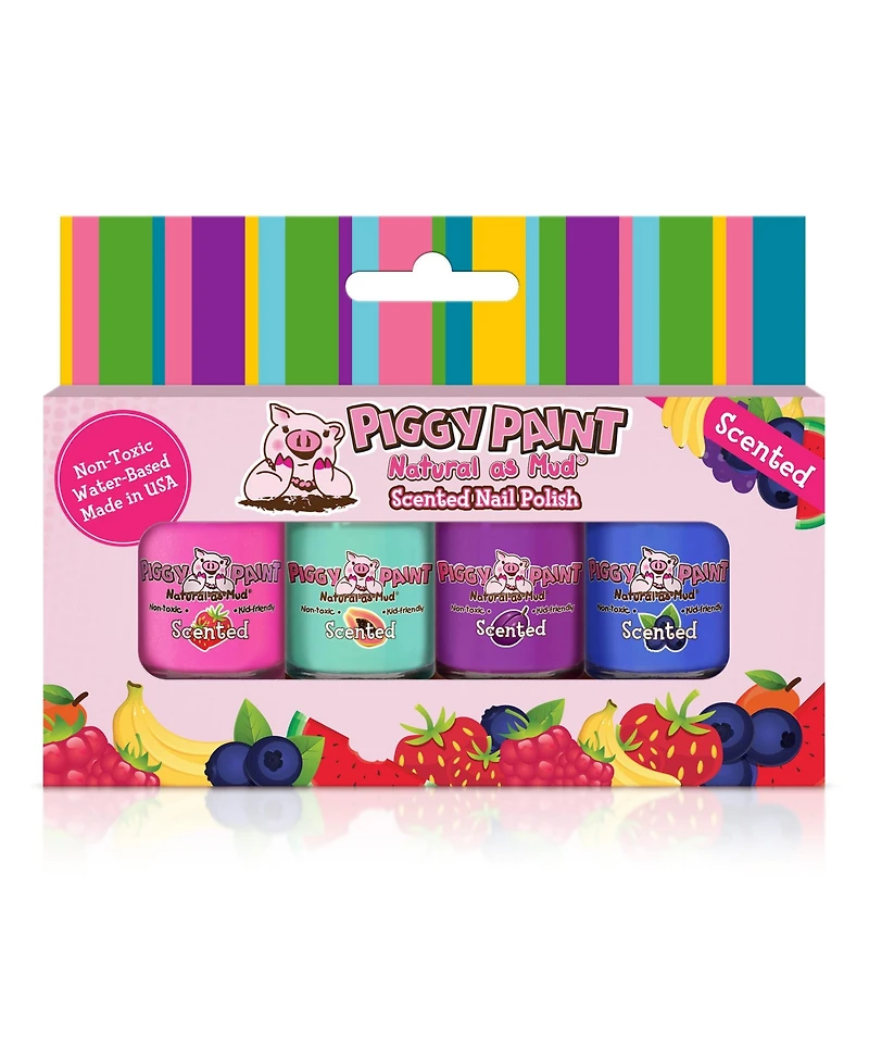 Piggy Paint Scented Fruit Fairy Non-toxic Nail Polish Gift Set for Kids