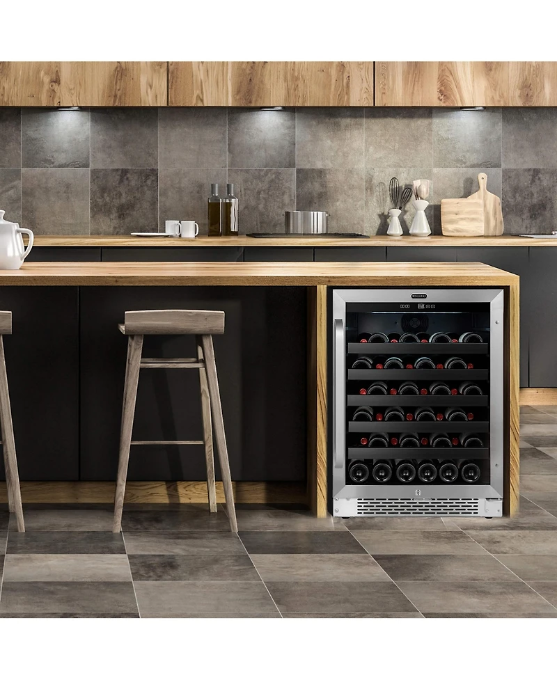 Whynter 24" Built-In 46 Bottle Undercounter Stainless Steel Wine Refrigerator