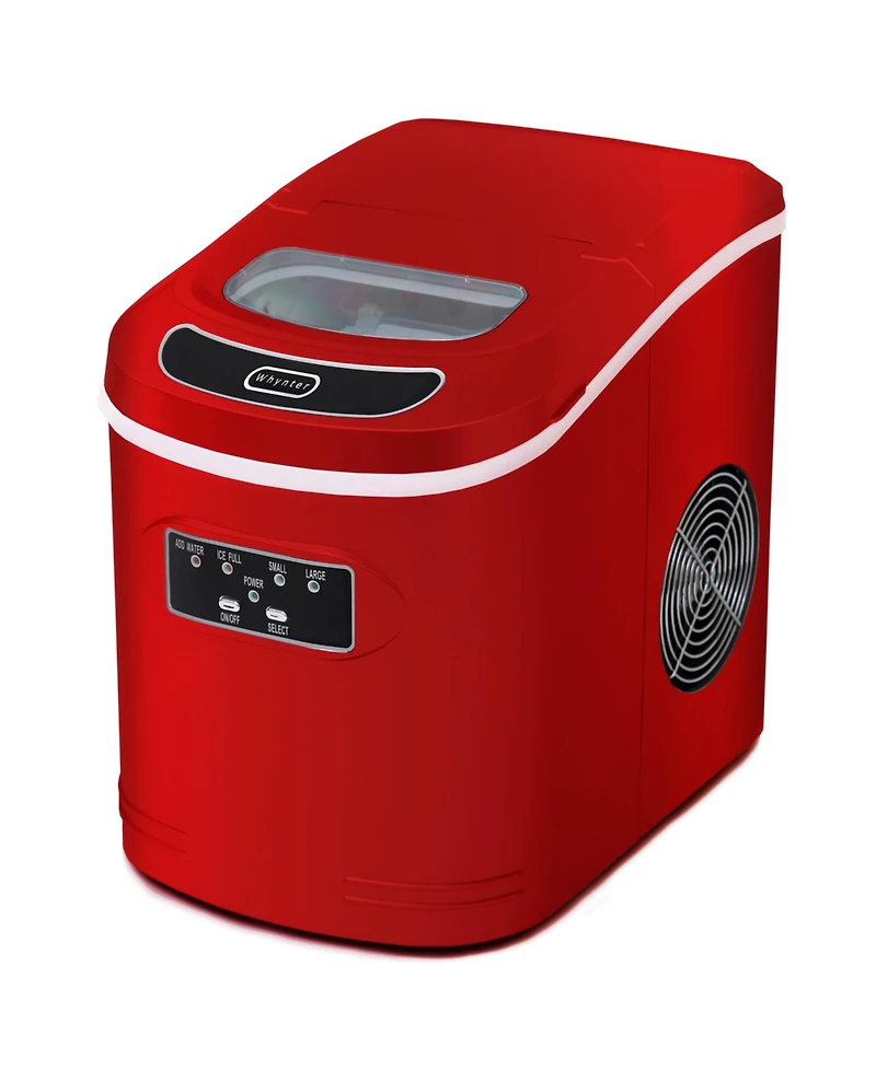 Whynter Compact Portable Ice Maker 27 lb capacity - Red