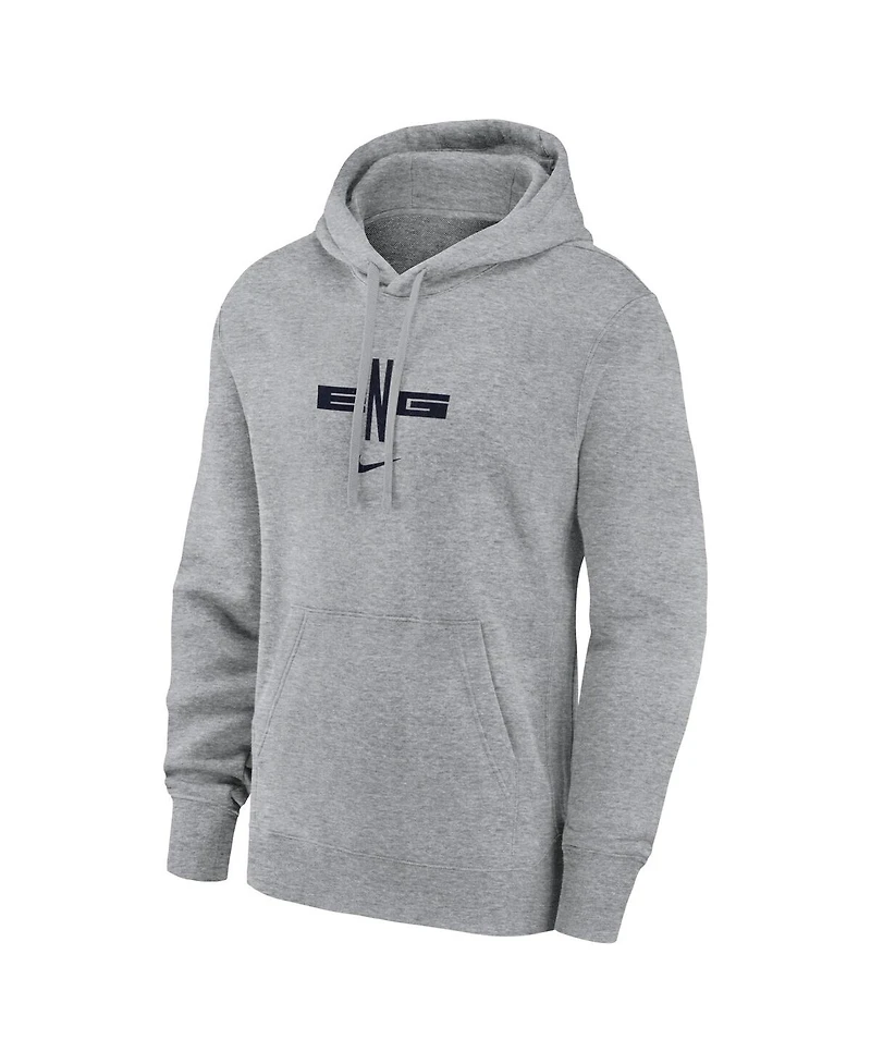 Men's Nike Gray England National Team Club Logo Pullover Hoodie