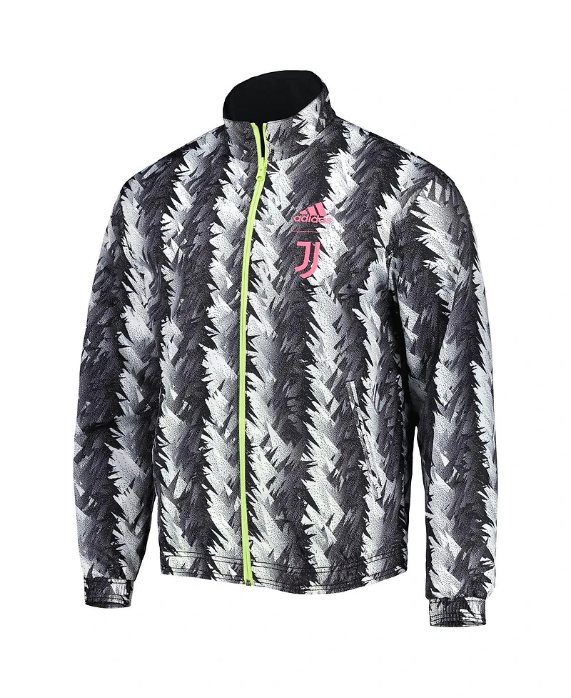 Men's adidas Black Juventus 2022/23 On-Field Team Logo Anthem Reversible Full-Zip Jacket