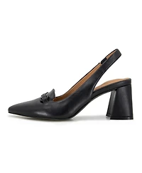 Gentle Souls Women's Dionne Pointed-Toe Block-Heel Slingback Pumps