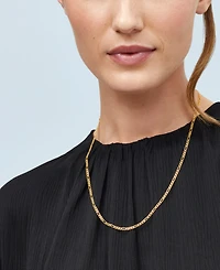 Italian Gold Figaro Link Chain 22" Necklace (2-3/8mm) in 10k Gold