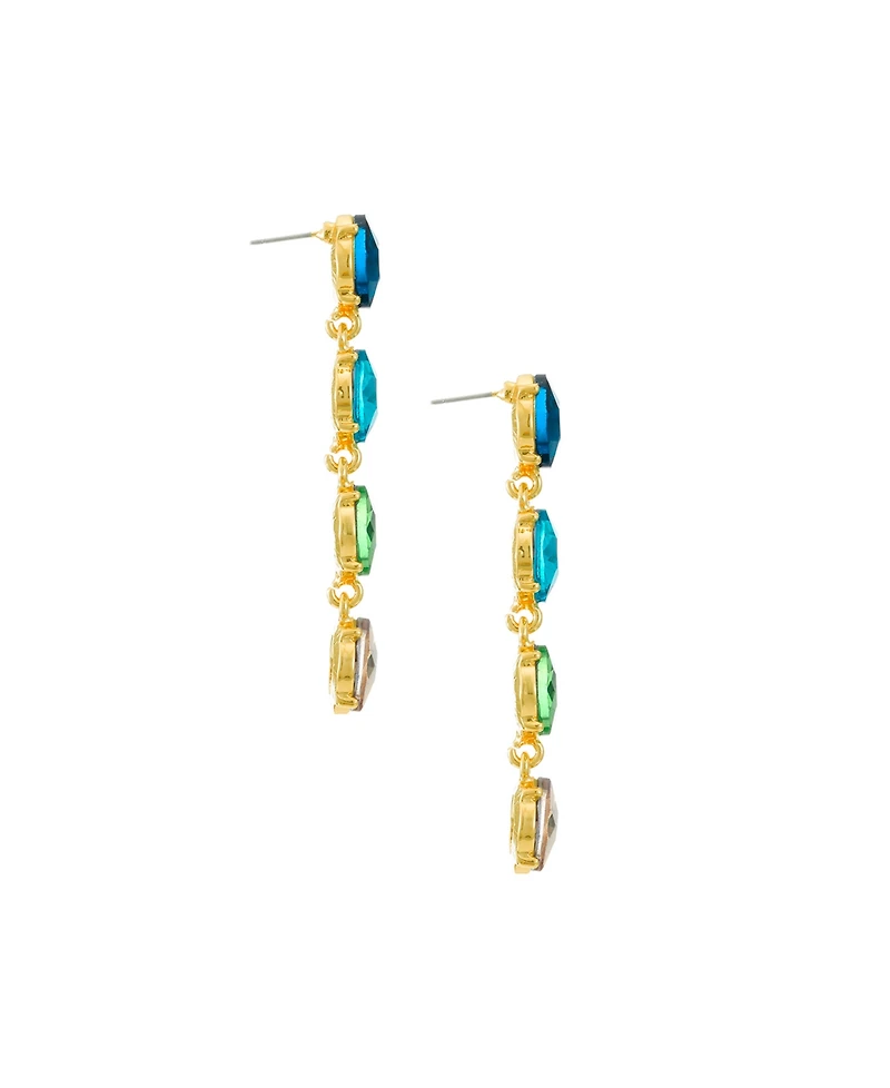Ettika Four the Money Glass Earrings