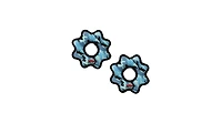 Tuffy Ultimate Gear Ring Camo Blue, 2-Pack Dog Toys