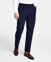 Michael Kors Men's Pleated Solid Classic Fit Pants