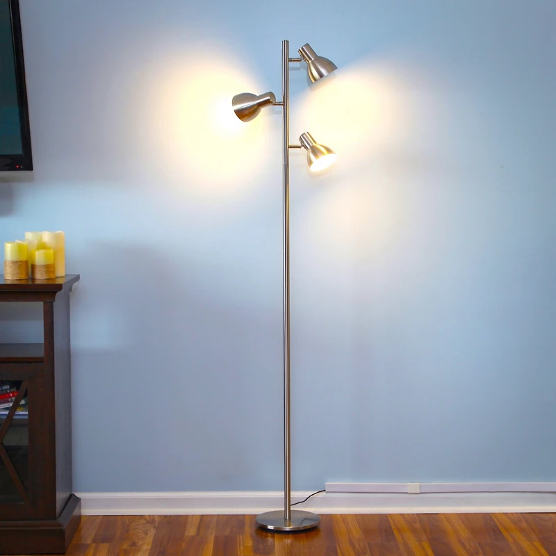 Ethan 65.5" Led Tree Floor Lamp with Adjustable Rotating Heads