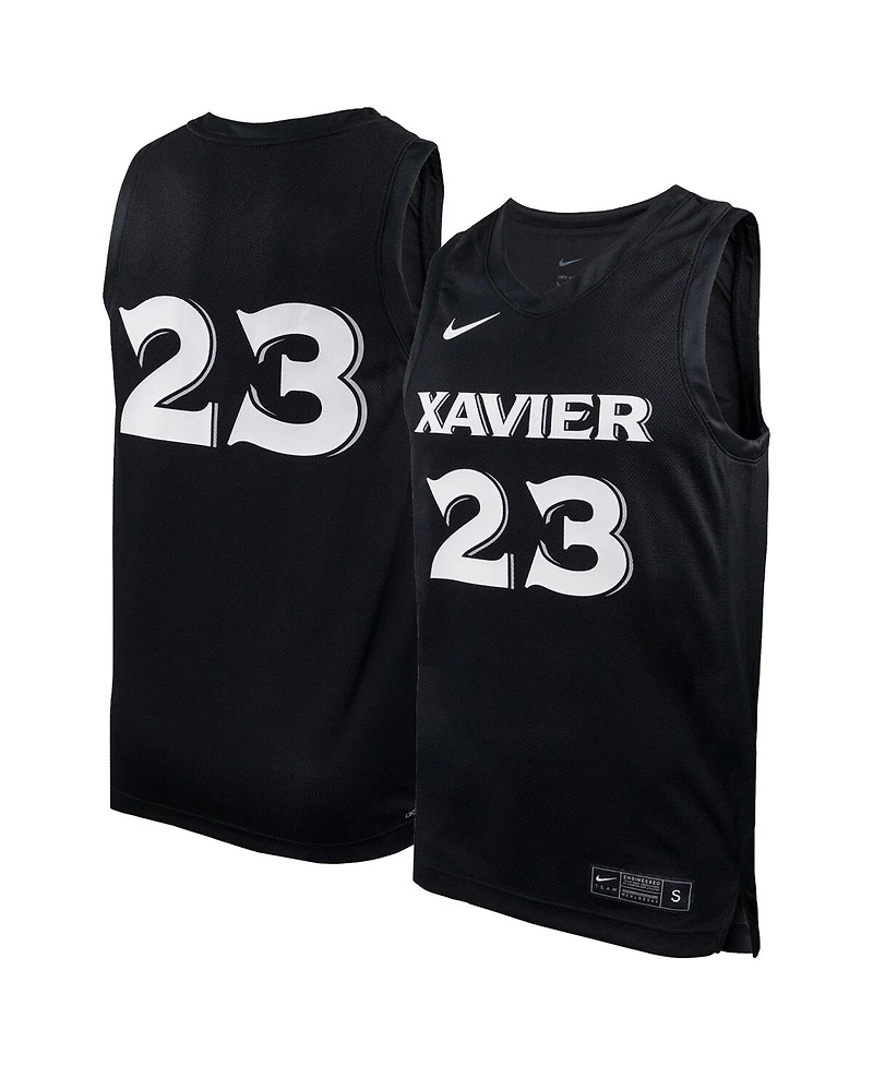 Men's Nike #23 Black Xavier Musketeers Replica Basketball Jersey