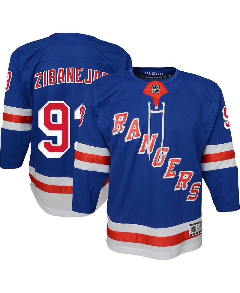 Big Boys Mika Zibanejad Blue New York Rangers Premier Player Jersey