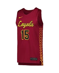 Men's Nike #15 Maroon Loyola Chicago Ramblers Replica Basketball Jersey