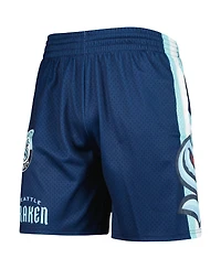 Men's Mitchell & Ness Deep Sea Blue Seattle Kraken City Collection Mesh Shorts